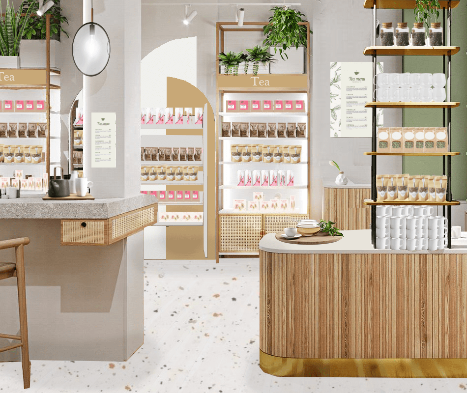 a store with shelves and shelves of products